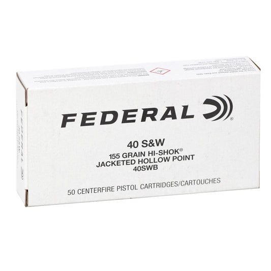 Federal Classic 40 S&W Ammo 155 Grain Hi-Shok JHP