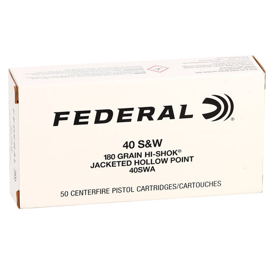 Federal Classic 40 S&W Ammo 180 Grain Hi-Shok JHP