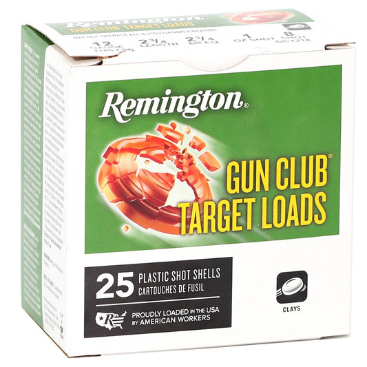 Remington Gun Club Target 12 Gauge Ammo 2 3/4" 1oz. #8 Lead Shot Case of 250