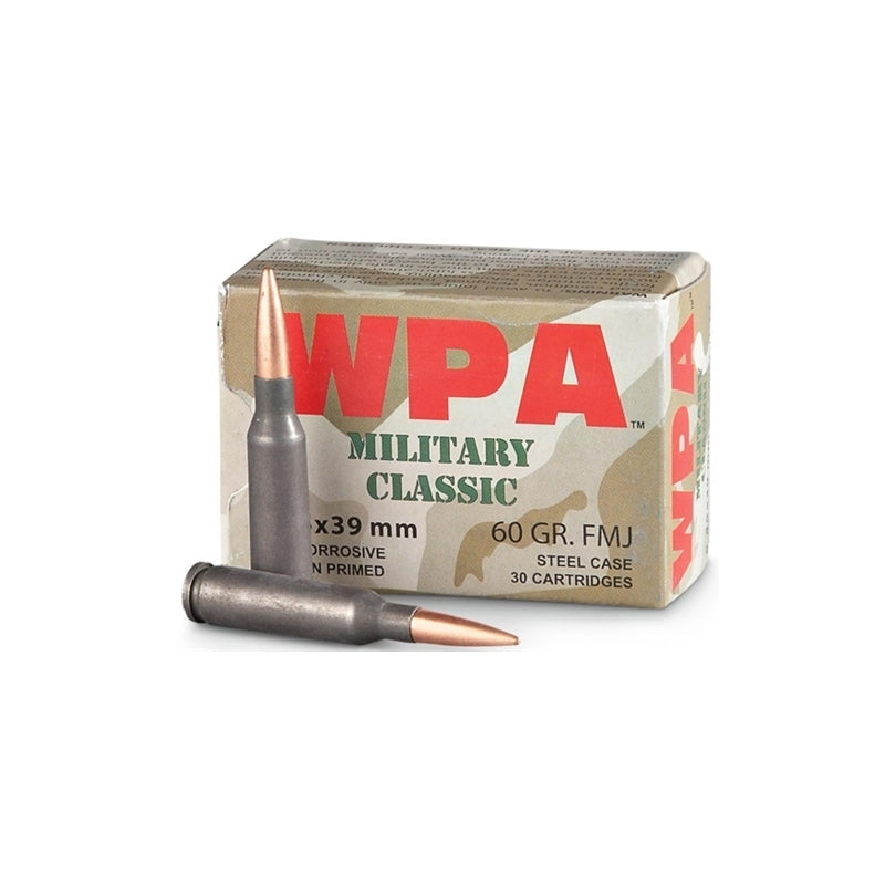 Wolf Military Classic 5.45x39mm Ammo 60 Grain FMJ Steel Case