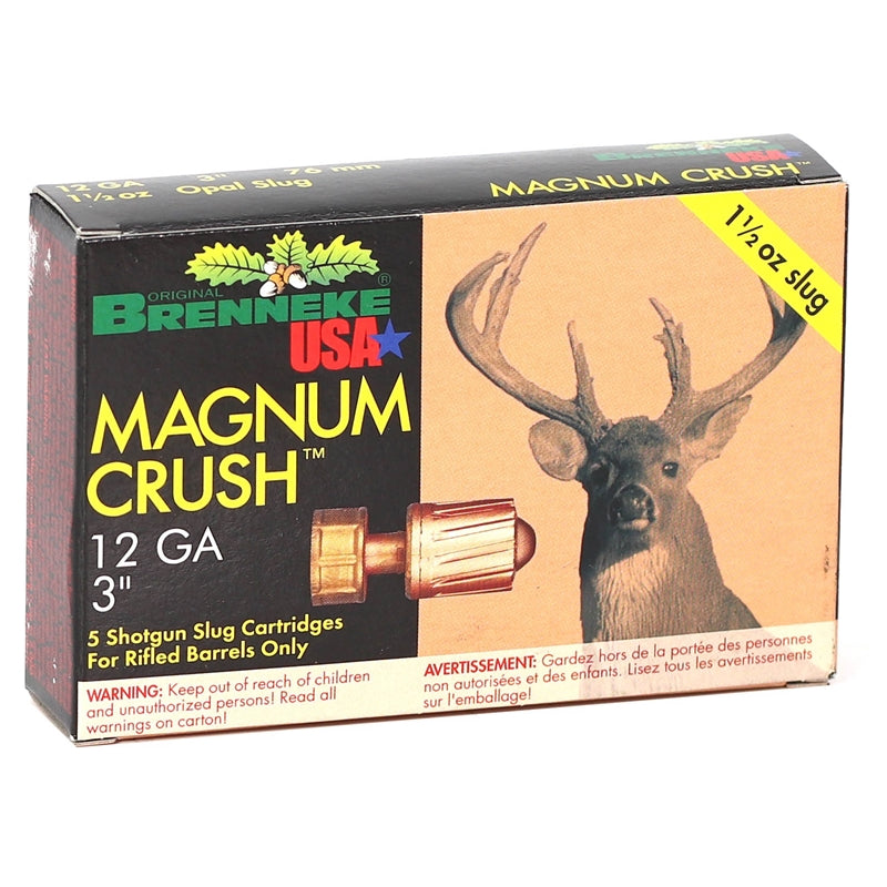 Brenneke USA Magnum Crush 12 Gauge Ammo 3" 1-1/2 oz. Opal Slugs