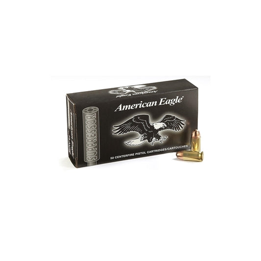 Federal American Eagle Suppressor 45 ACP AUTO Ammo 230 Grain Subsonic Full Metal Jacket