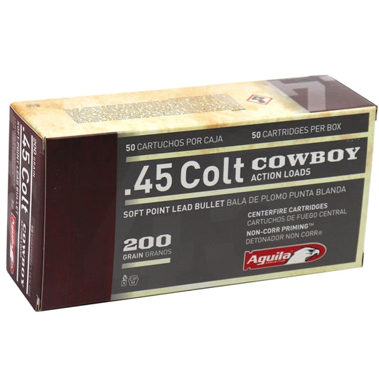 Aguila 45 Long Colt Ammo 200 Grain Round Nose Flat Point