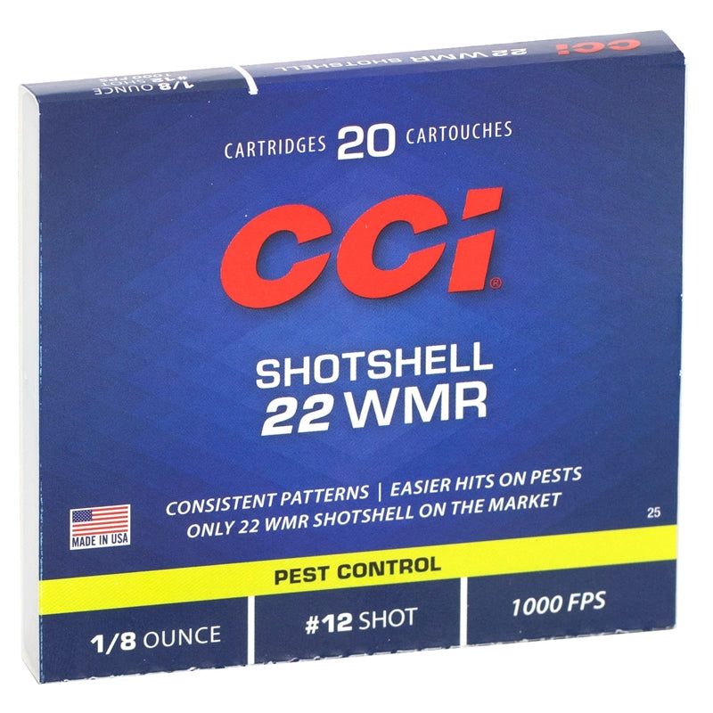 CCI Shotshell 22 WMR Ammo 52 Grain #12 Shot