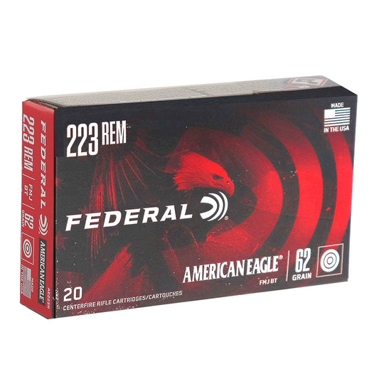 Federal American Eagle 223 Remington Ammo 62 Grain Full Metal Jacket Boat Tail