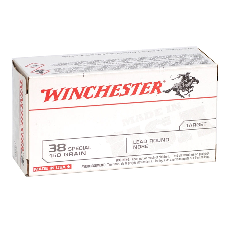 Winchester USA 38 Special Ammo 150 Grain Lead Round Nose