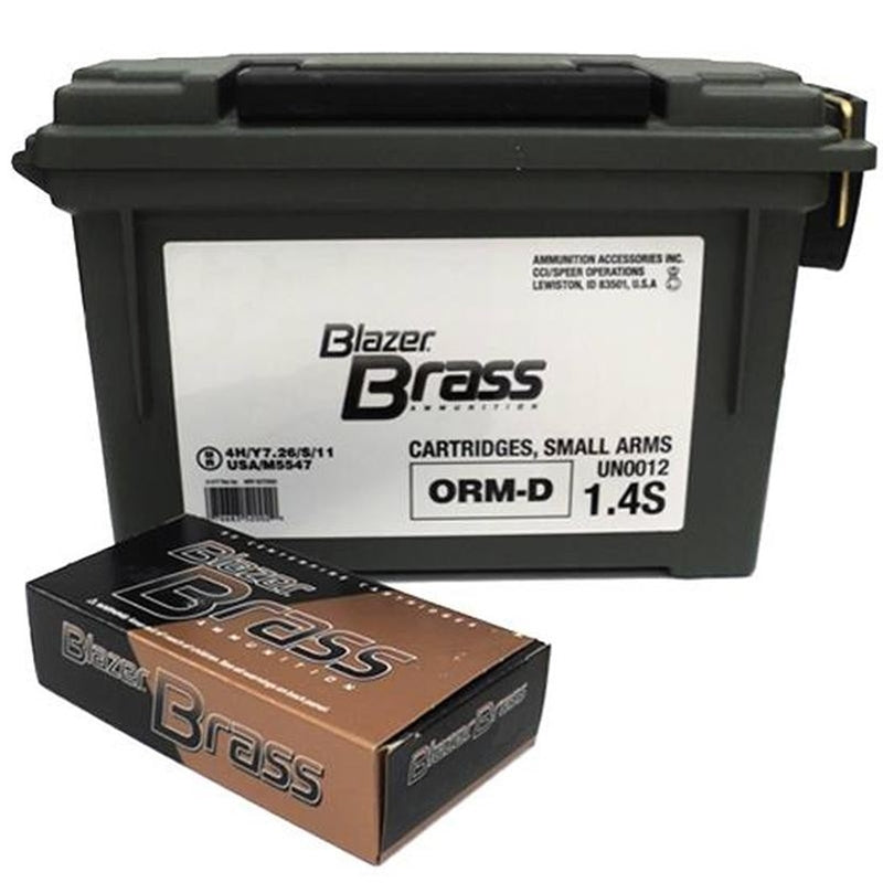 CCI Blazer Brass 45 ACP Auto Ammo 230 Grain FMJ 200 Round in Ammo Can