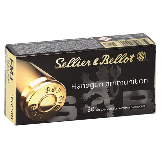 Sellier & Bellot 357 Sig Ammo 140 Grain Full Metal Jacket