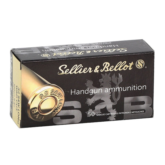 Sellier & Bellot 32 S&W Long Ammo 100 Grain Wadcutter