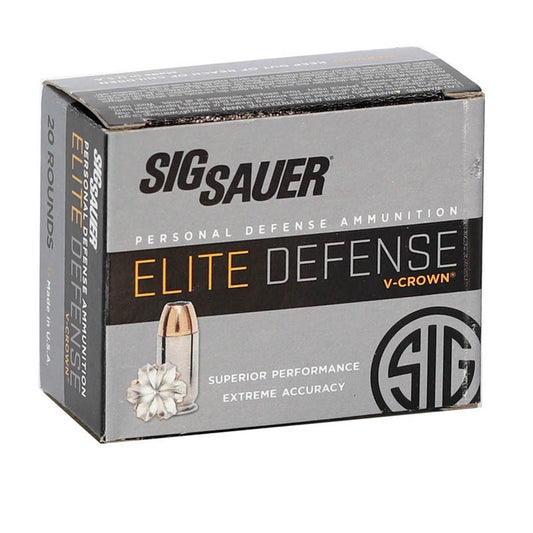 Sig Sauer Elite Performance 40 S&W Ammo 180 Grain V-Crown JHP