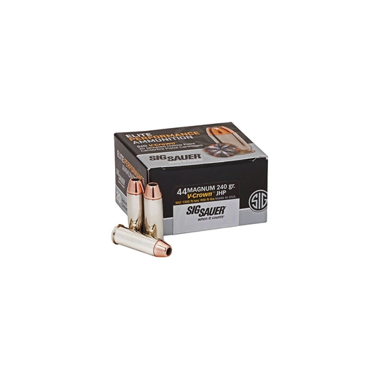 Sig Sauer Elite Performance 44 Remington Magnum Ammo 240 Grain V-Crown Jacketed Hollow Point