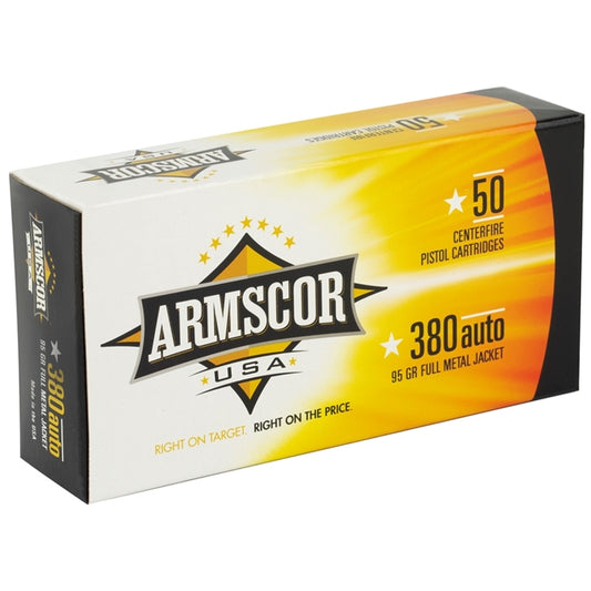 Armscor USA 380 ACP AUTO Ammo 95 Grain Full Metal Jacket