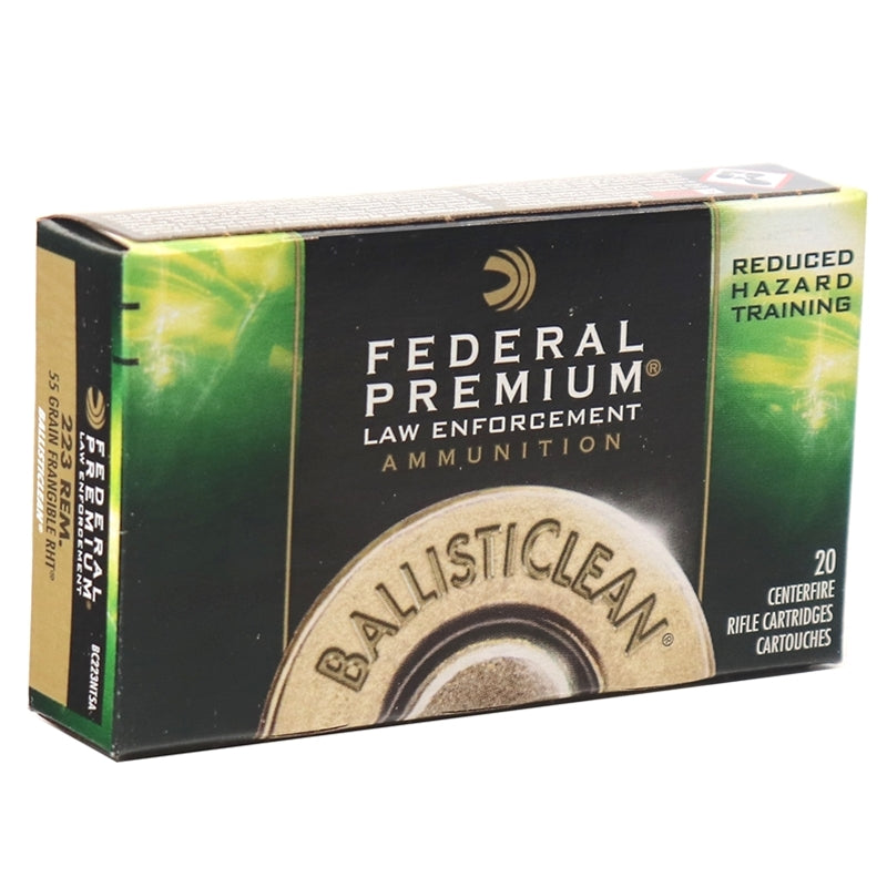 Federal BallistiClean 223 Remington Ammo 55 Grain Frangible RHT