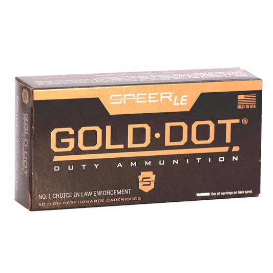 Speer Gold Dot LE Duty 9mm Luger Ammo 124 Grain +P Jacketed Hollow Point