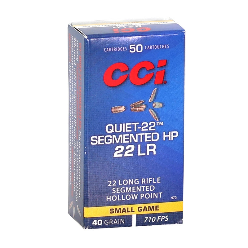 CCI Quiet 22 Long Rifle Ammo 40 Grain Segmented Hollow Point