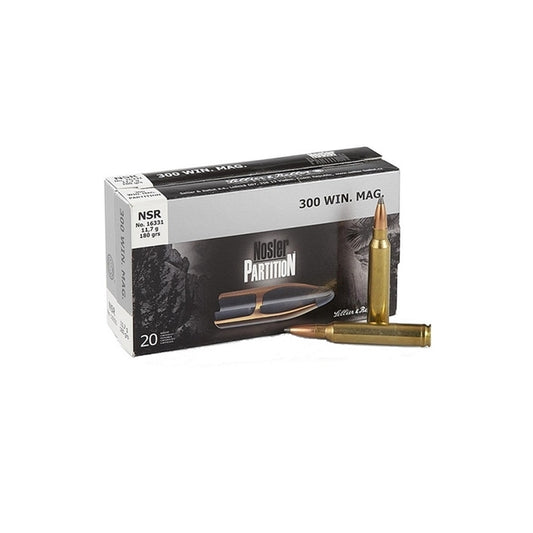 Sellier & Bellot 300 Winchester Magnum Ammo 180 Grain Nosler Partition