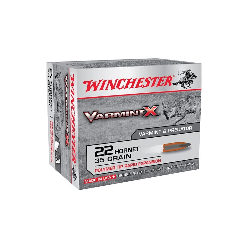 Winchester Varmint-X 22 Hornet 35 Grain Polymer Tip