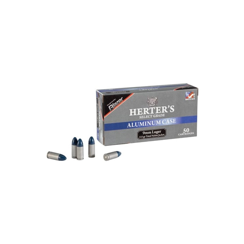 CCI Blazer-Herters 9mm Luger Ammo 115 Grain Total Nylon Jacket