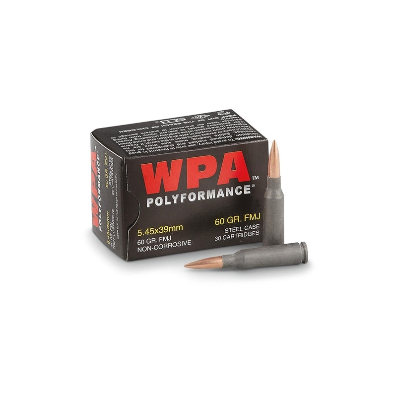 Wolf Polyformance 5.45x39mm Ammo 60 Grain FMJ Steel Case