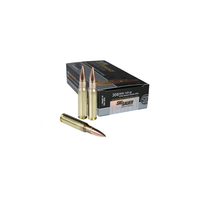 Sig Sauer Elite Performance 308 Winchester Ammo 168 Grain Open Tip Match