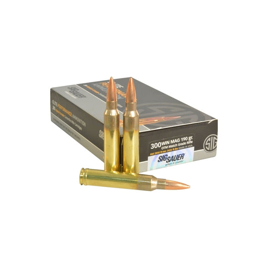 Sig Sauer Elite Performance 300 Winchester Magnum Ammo 190 Grain Open Tip Match