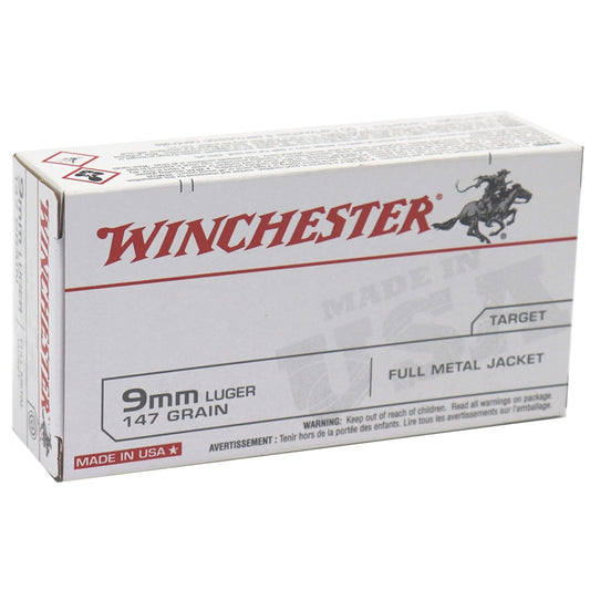 Winchester USA 9mm Luger 147 Grain Full Metal Jacket