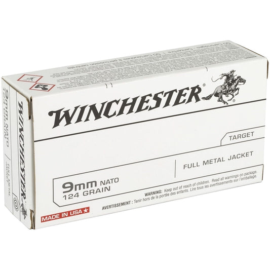 Winchester USA 9mm NATO 124 Grain Full Metal Jacket