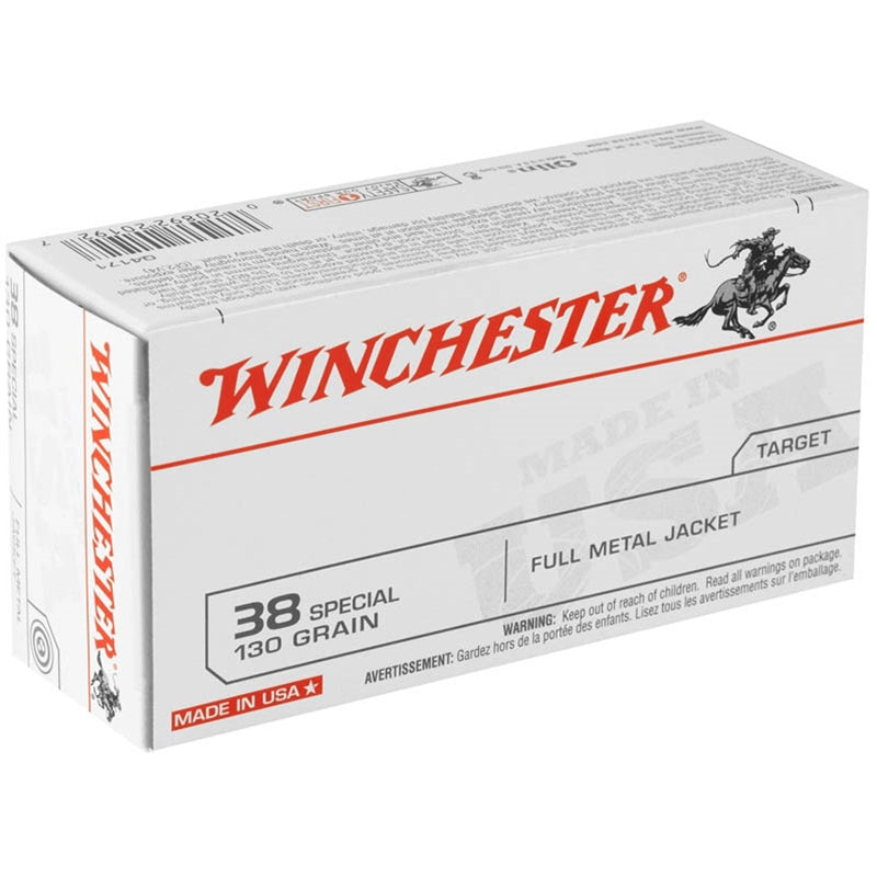 Winchester USA 38 Special 130 Grain Full Metal Jacket