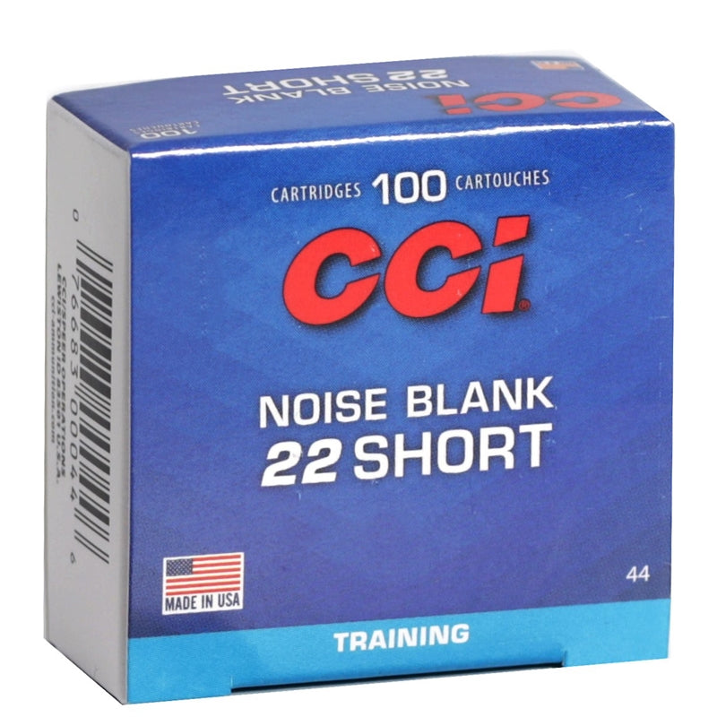 CCI Smokeless Noise Blank 22 Short Ammo Box of 100 *BLANKS*