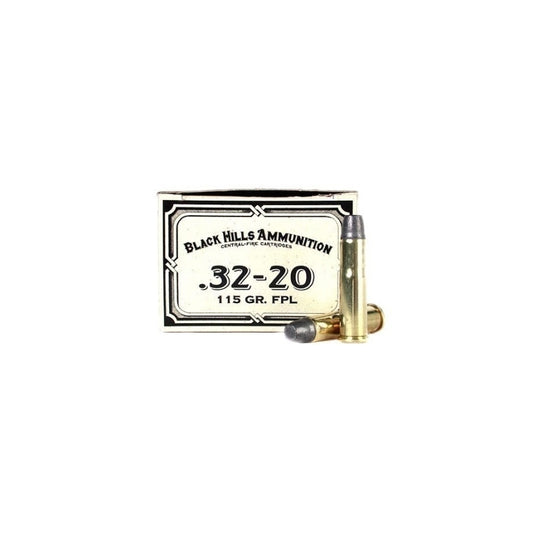 Black Hills Cowboy Action 32-20 Winchester Ammo 115 Grain Lead Flat Nose