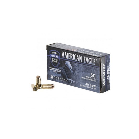 Federal American Eagle C.O.P.S 40 S&W Ammo 180 Grain Full Metal Jacket