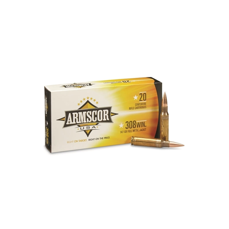 Armscor USA 308 Winchester Ammo 147 Grain Full Metal Jacket