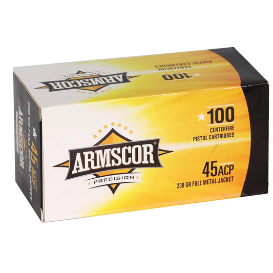 Armscor Precision 45 ACP Auto Ammo 230 Grain Full Metal Jacket 100 Value Pack