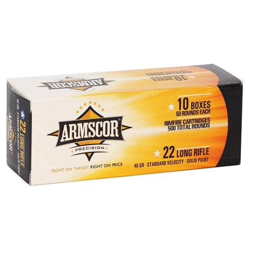 Armscor Precision 22 Long Rifle Ammo 40 Grain Standard Velocity Solid Point