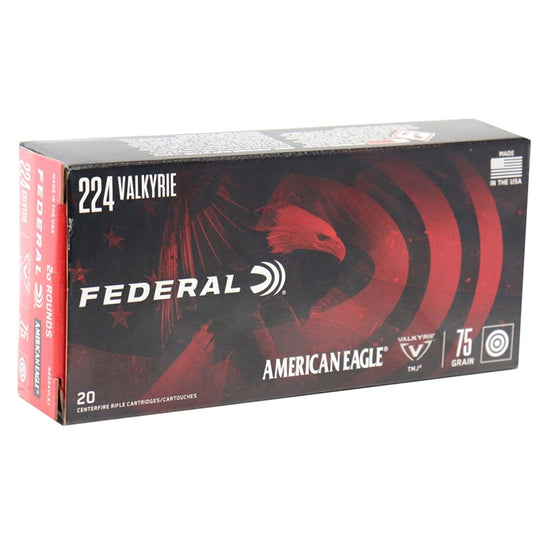 Federal American Eagle 224 Valkyrie Ammo 75 Grain Total Metal Jacket