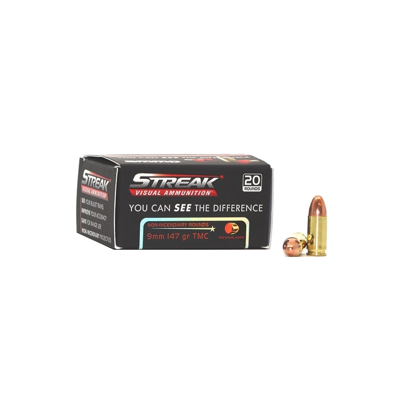 Ammo Inc Streak 9mm Luger Ammo 147 Grain Red Tracer