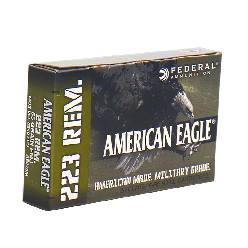 Federal American Eagle 223 Remington Ammo 55 Grain Full Metal Jacket Boat Tail