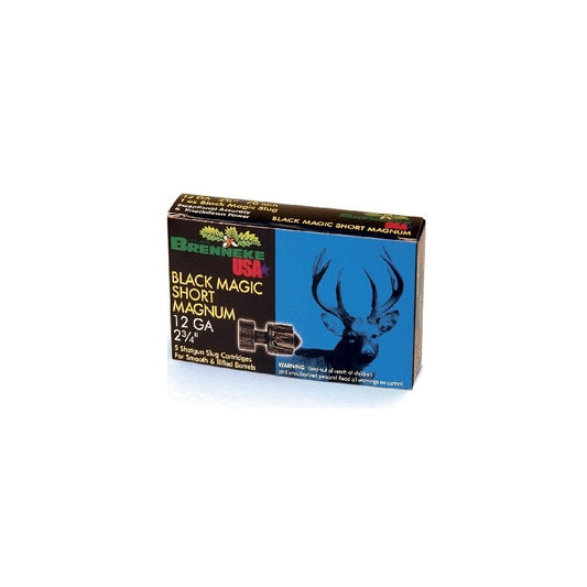 Brenneke USA Black Magic Short Magnum 12 Gauge Ammo 2-3/4" 1 oz Lead Rifled Slug