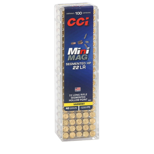 CCI Mini-Mag 22 Long Rifle Ammo 40 Grain Segmented Hollow Point