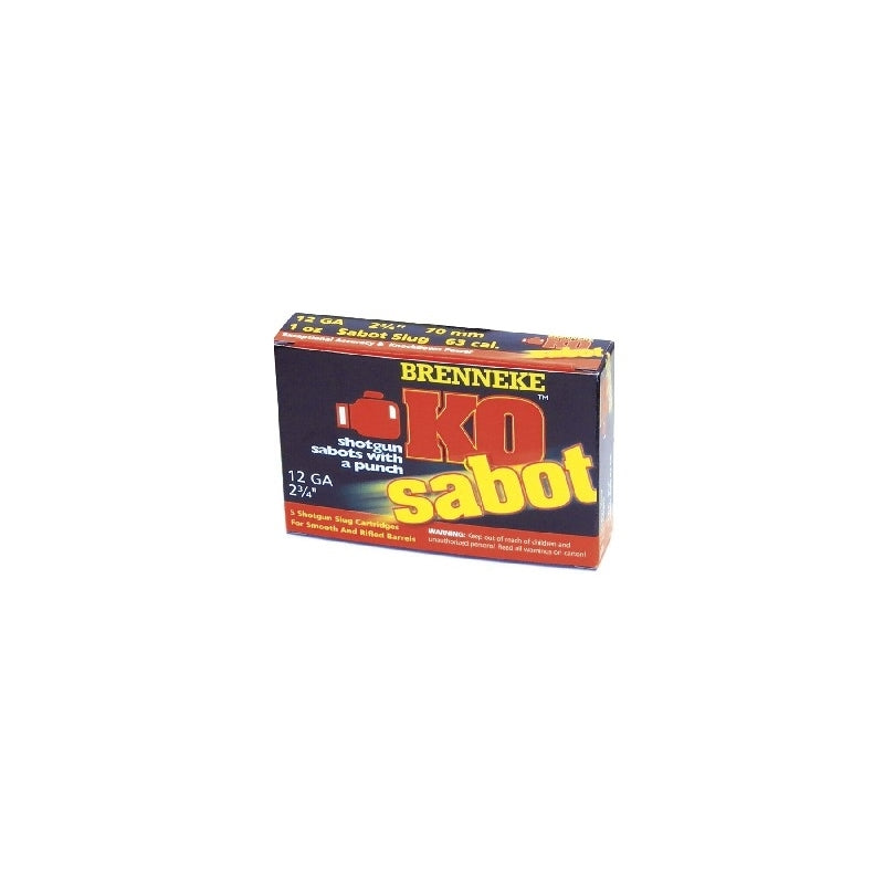 Brenneke USA K.O. 12 Gauge Ammo 2-3/4" 1 oz Sabot Slug