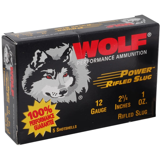 Wolf 12 Gauge Ammo 2 3/4" 1 1/8oz. Power Rifled Slug