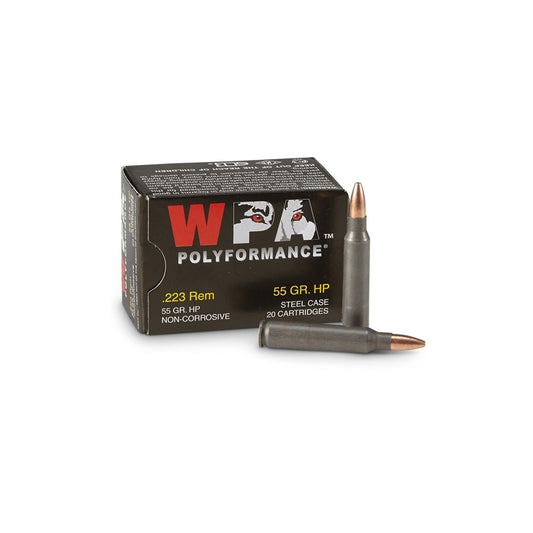 Wolf Polyformance 223 Remington Ammo 55 Grain JHP Steel Case