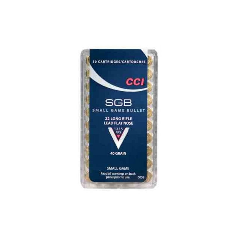 CCI SGB Small Game 22 Long Rifle Ammo 40 Grain Lead Truncated Cone