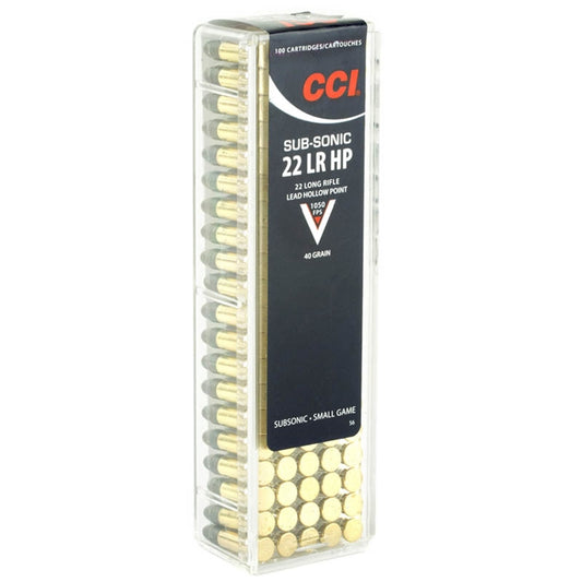 CCI Subsonic 22 Long Rifle Ammo 40 Grain Lead Hollow Point