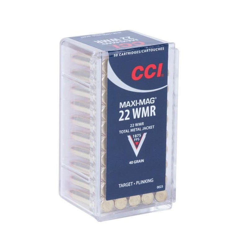 CCI Maxi-Mag 22 WMR Ammo 40 Grain Total Metal Jacket