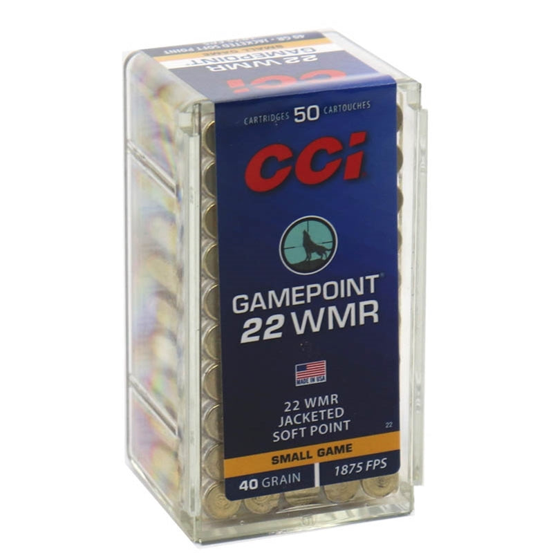 CCI GamePoint 22 WMR Ammo 40 Grain Jacketed Soft Point