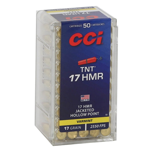 CCI 17 HMR Ammo 17 Grain Speer TNT Jacketed Hollow Point